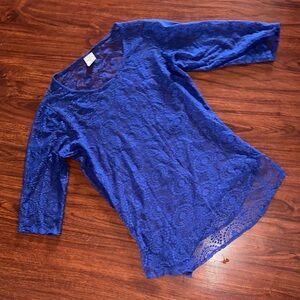 Abercrombie & Fitch Royal Blue Lace Blousesize medium